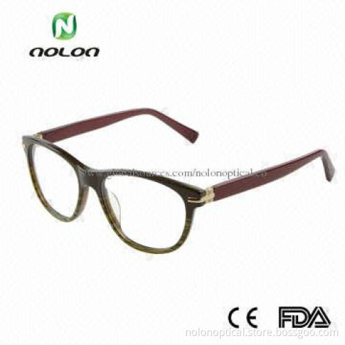 Two Tones High-end Acetate Optical Frame, Clear Lens